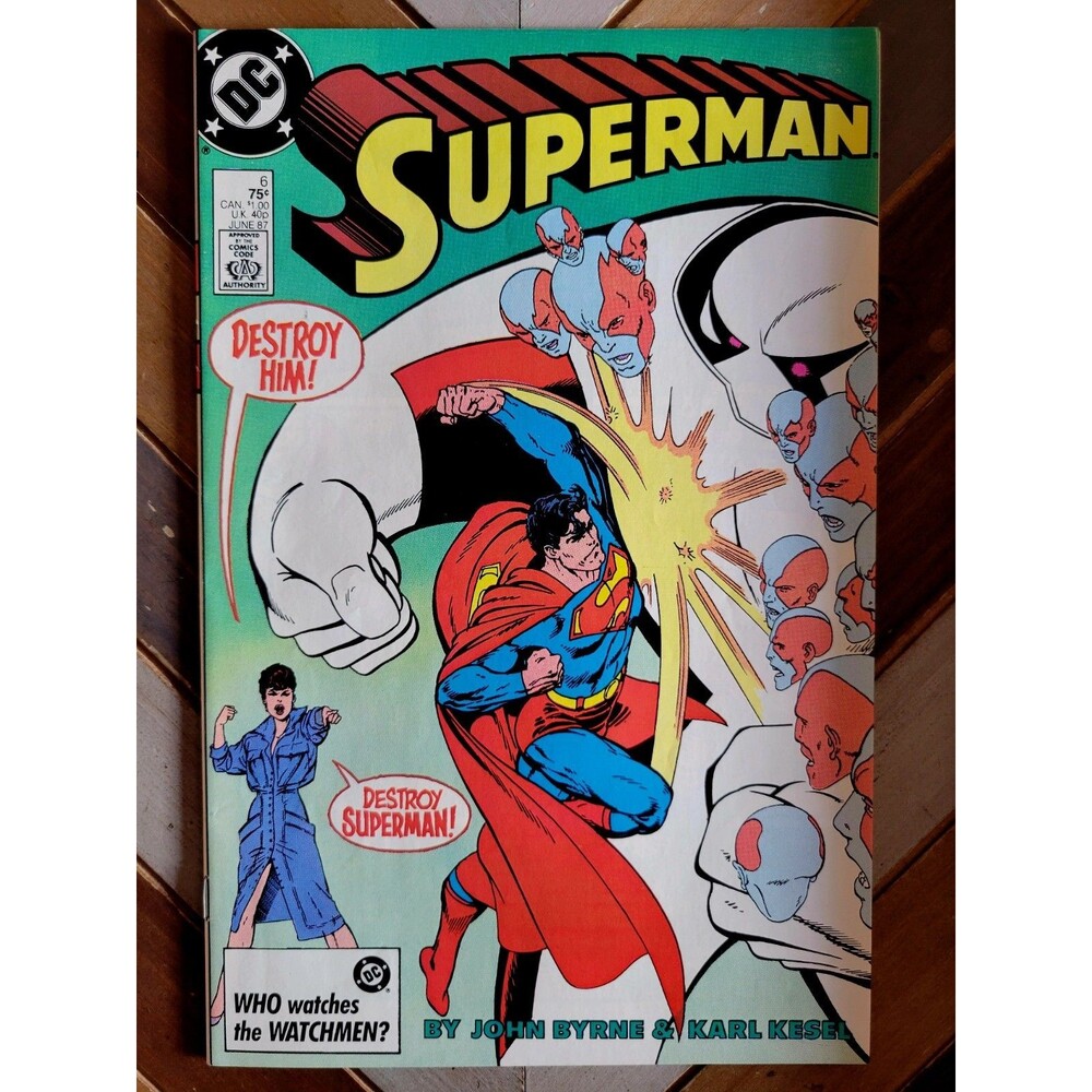 Superman #6 (2nd Series 1987) John Byrne Story & Art! Battle vs. Last 500! (FN)
